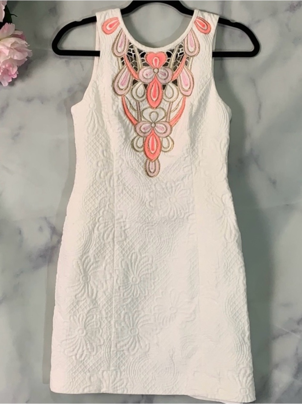 Lilly Pulitzer White Embroidered Sleeveless Dress